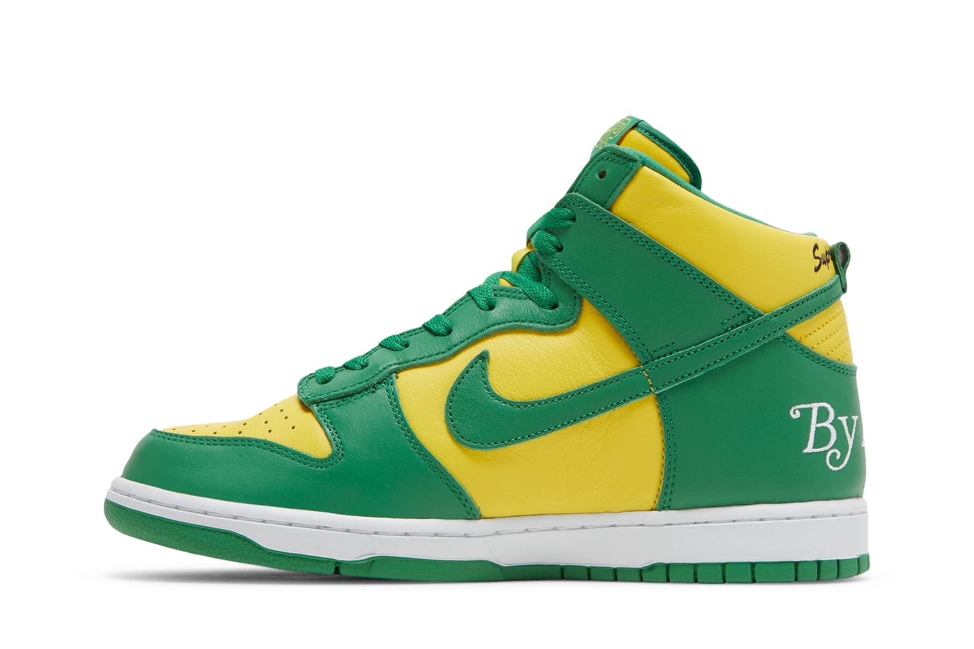 Supreme x Nike SB Dunk High 'By Any Means Brazil' DN3741-700 - Image 3