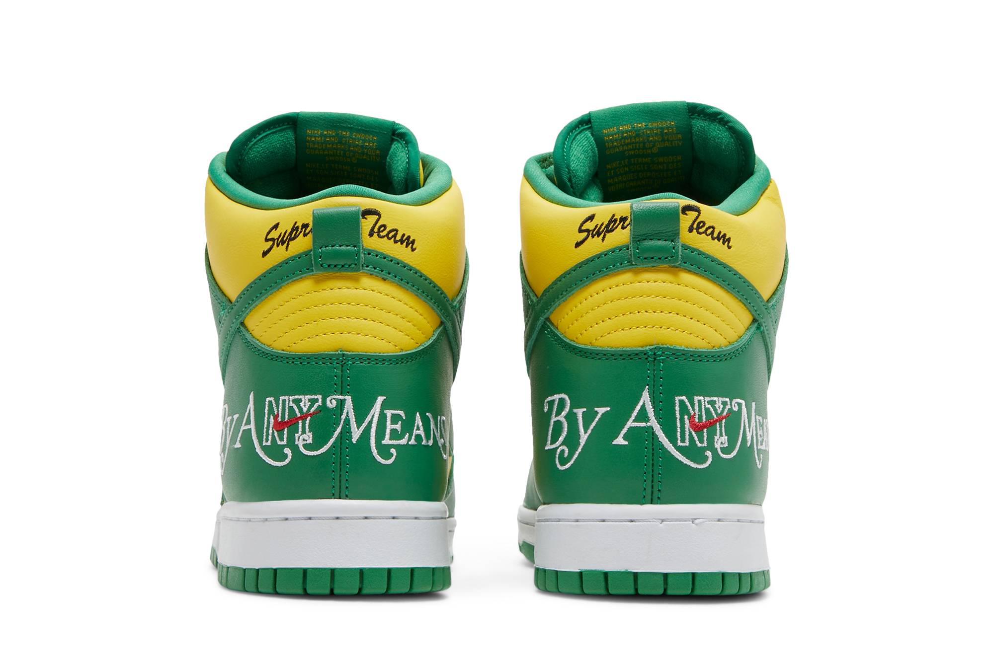 Supreme x Nike SB Dunk High 'By Any Means Brazil' DN3741-700 - Image 6