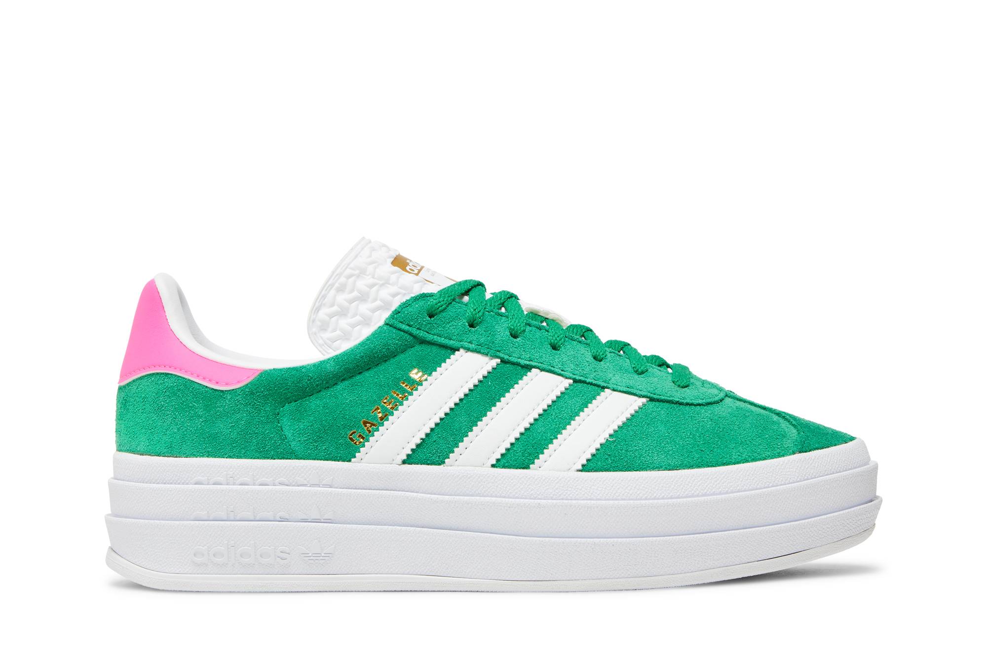 (Women) adidas Gazelle Bold Green Lucid Pink IG3136 Coiloa
