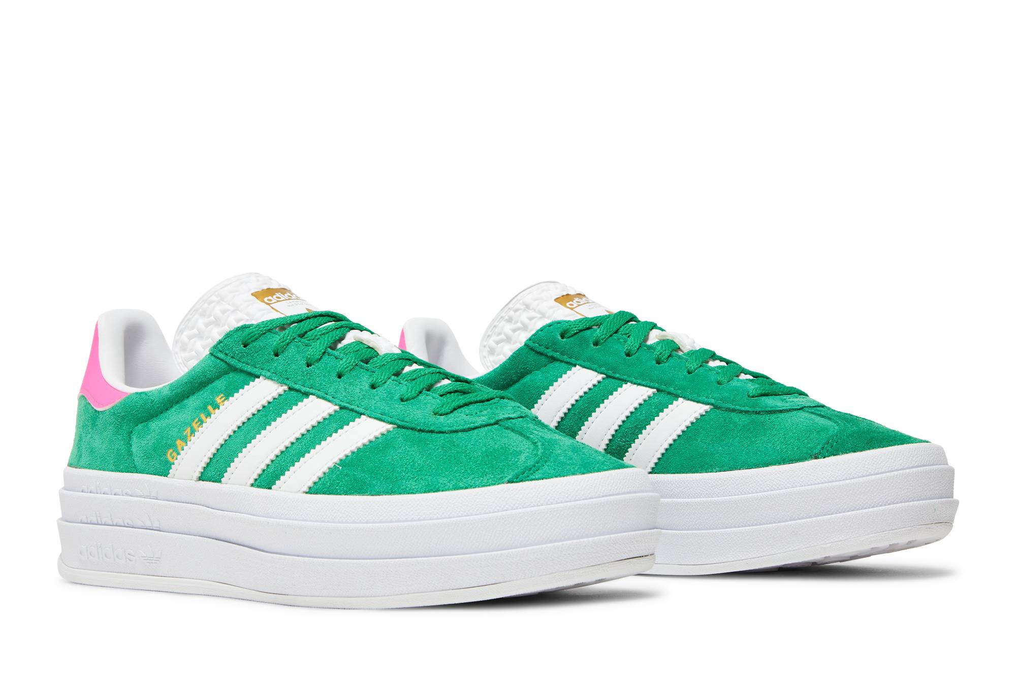(Women) adidas Gazelle Bold Green Lucid Pink IG3136 Moroen - Image 8