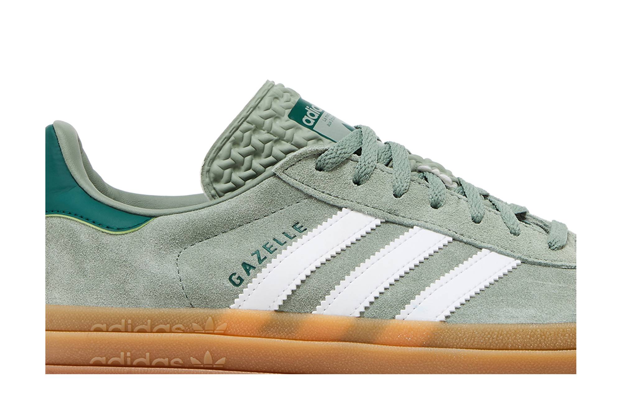 (Women) adidas Gazelle Bold Silver Green Gum ID6998 Moroen - Image 2