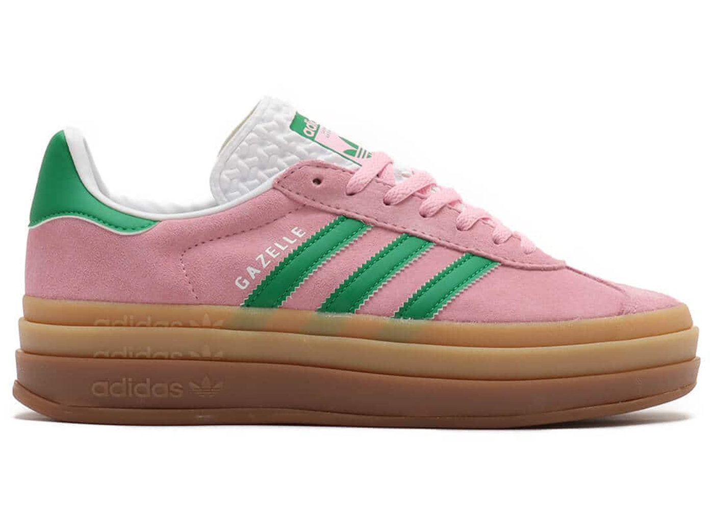 (Women) adidas Gazelle Bold True Pink Green IE0420 Moroen
