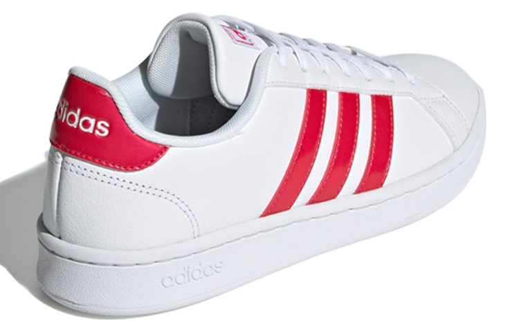 (Women) adidas neo Grand Court White Red EE9688 Moroen - Image 4