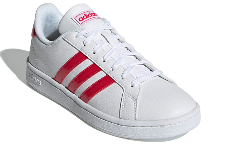 (Women) adidas neo Grand Court White Red EE9688 Moroen - Image 3