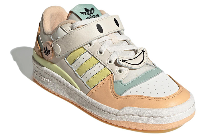 (Women) adidas originals Forum Low White Light Orange Cream Yellow Green GW4427 Moroen - Image 3