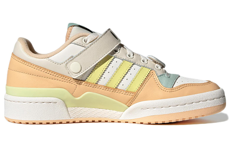(Women) adidas originals Forum Low White Light Orange Cream Yellow Green GW4427 Moroen - Image 2