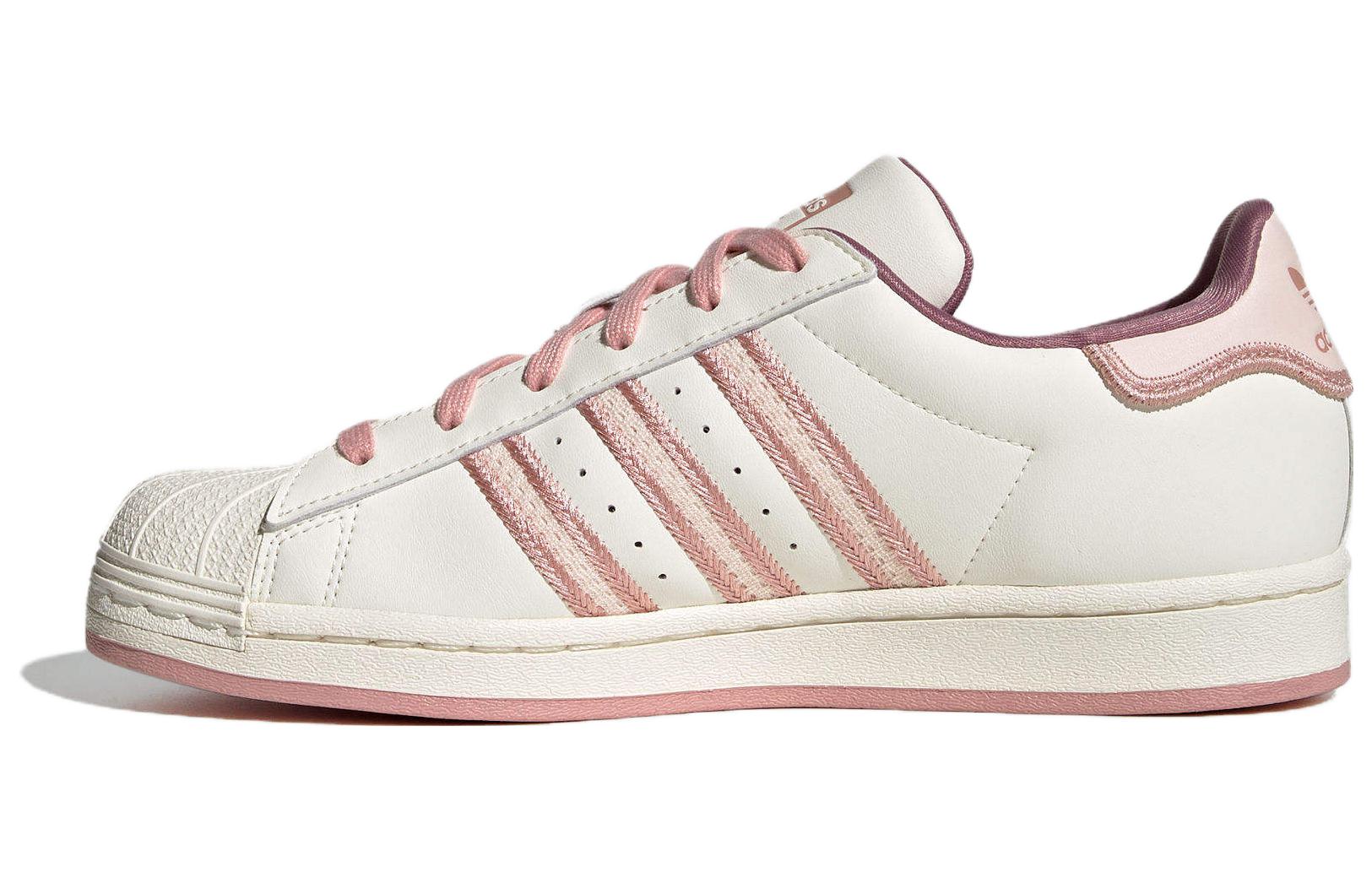 (Women) adidas Originals Superstar Shoes Cream White Pink IE5528 Moroen