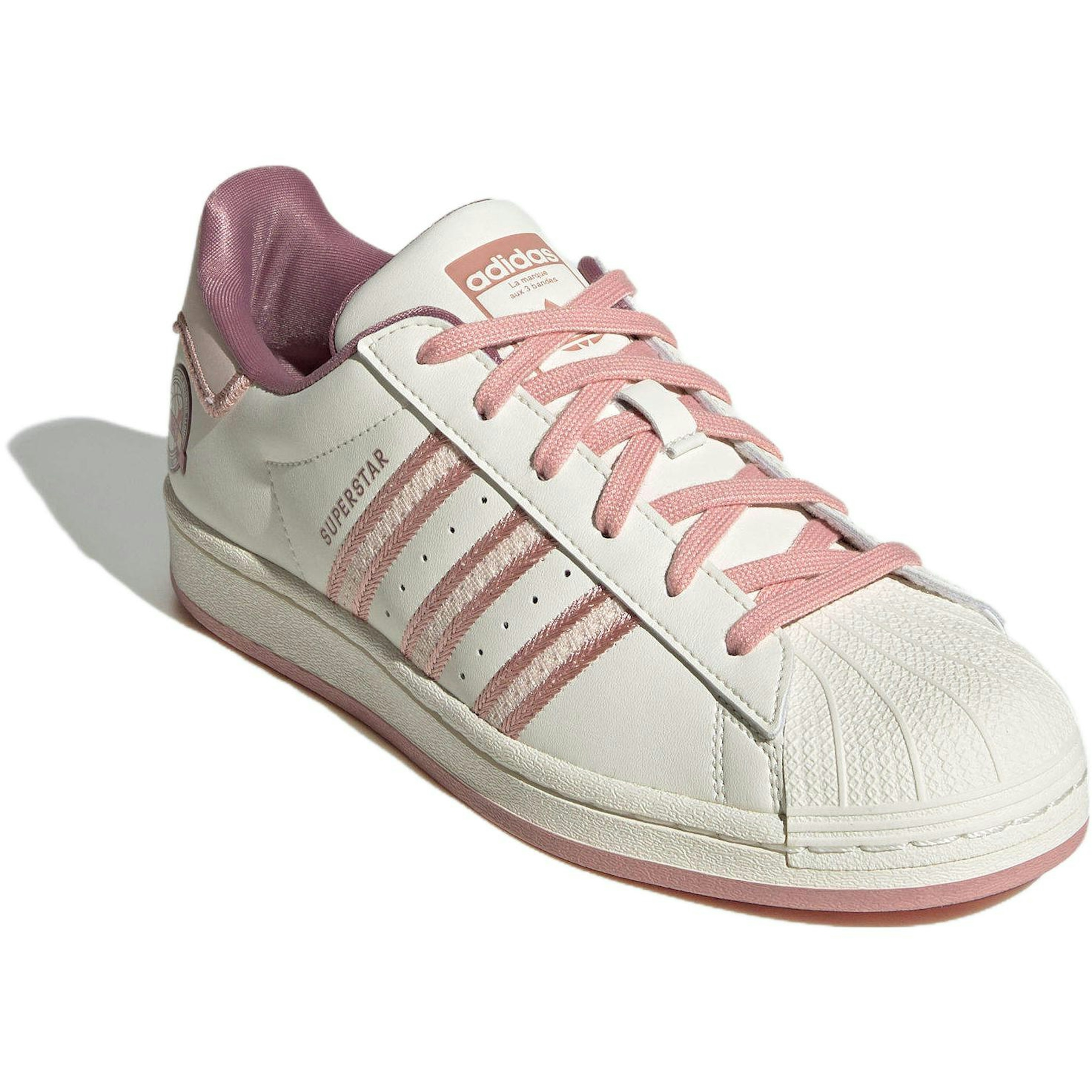 (Women) adidas Originals Superstar Shoes Cream White Pink IE5528 Moroen - Image 3