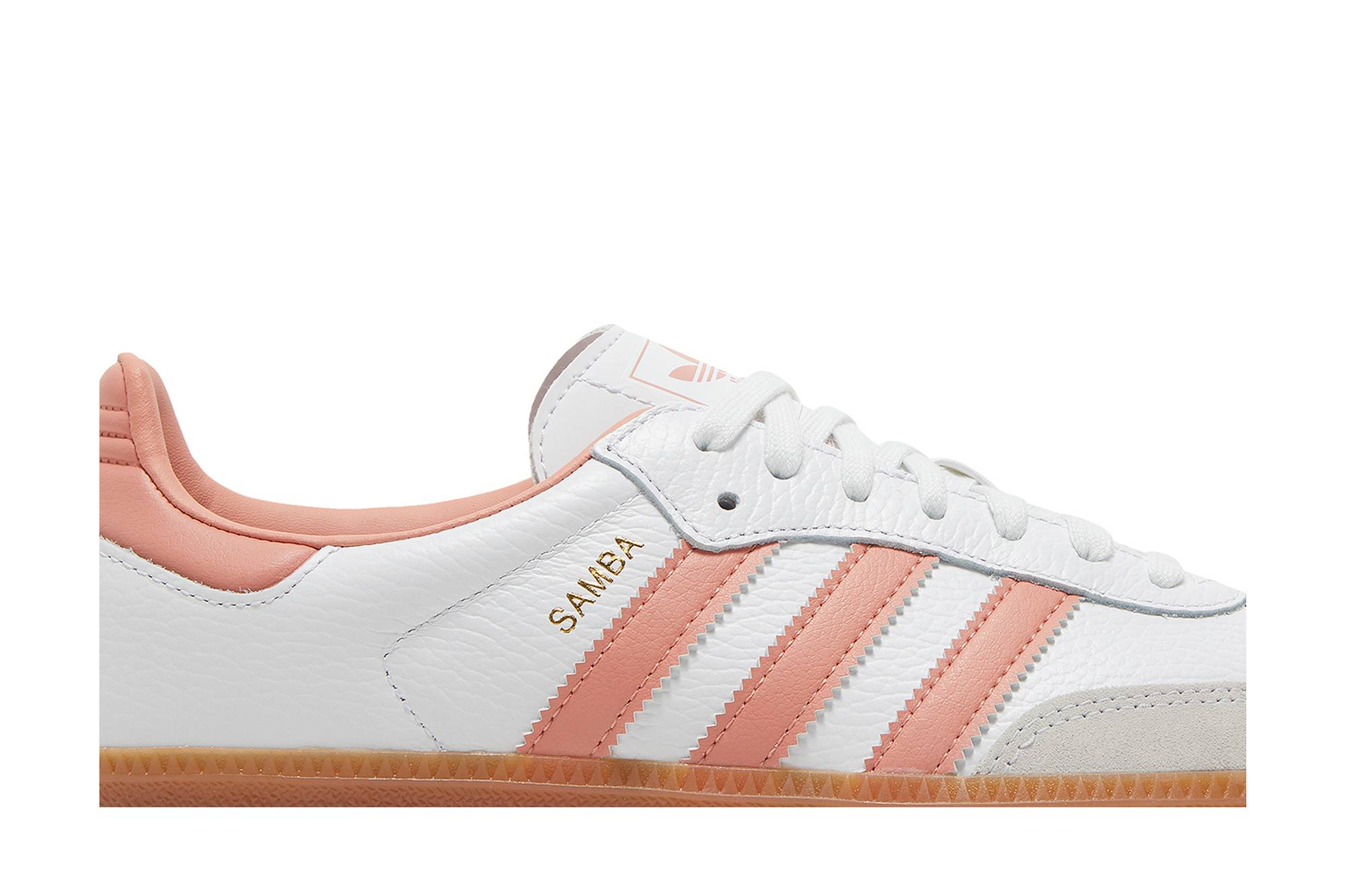 (Women) adidas Samba OG White Wonder Clay Gum IG5932 Moroen - Image 2