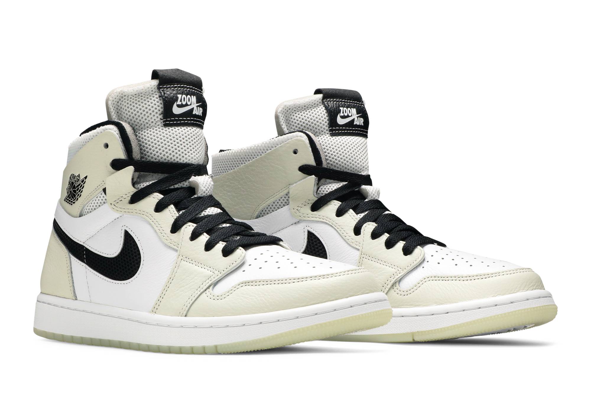 (Women) Air Jordan 1 High Zoom Comfort Light Bone CT0979-002 Moroen - Image 15