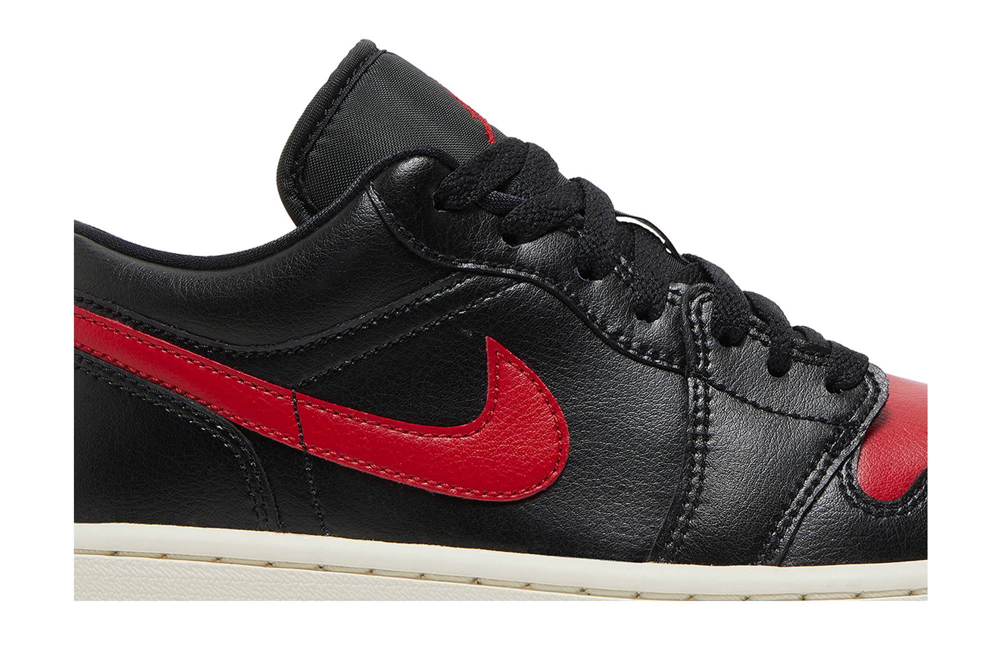 (Women) Air Jordan 1 Low Bred Sail DC0774-061 Moroen - Image 2