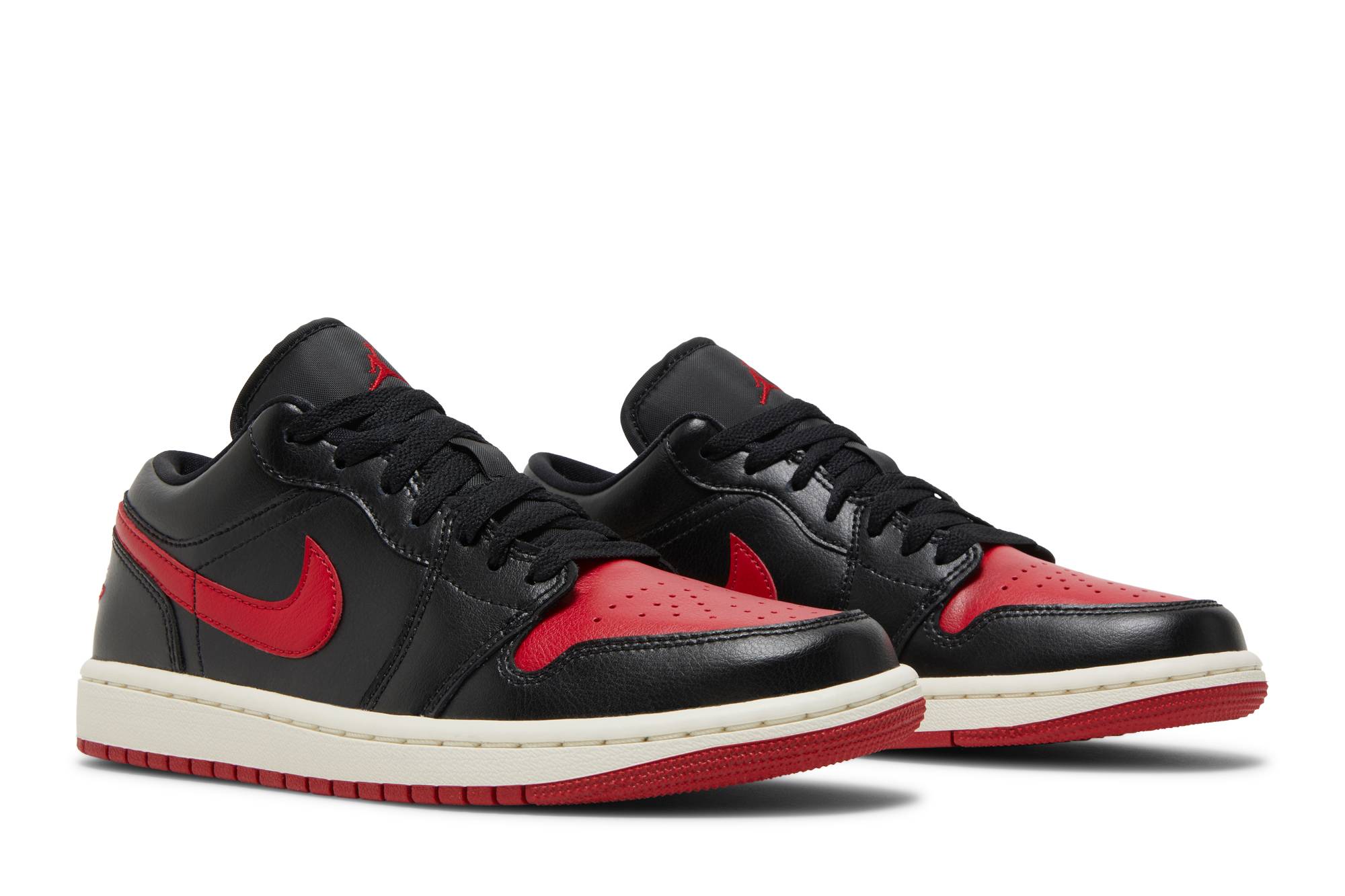 (Women) Air Jordan 1 Low Bred Sail DC0774-061 Moroen - Image 8