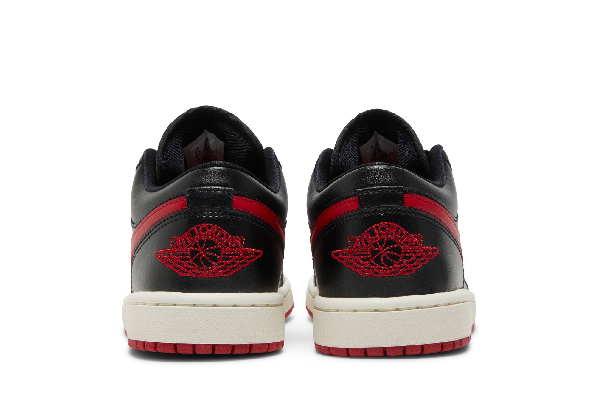 (Women) Air Jordan 1 Low Bred Sail DC0774-061 Moroen - Image 6