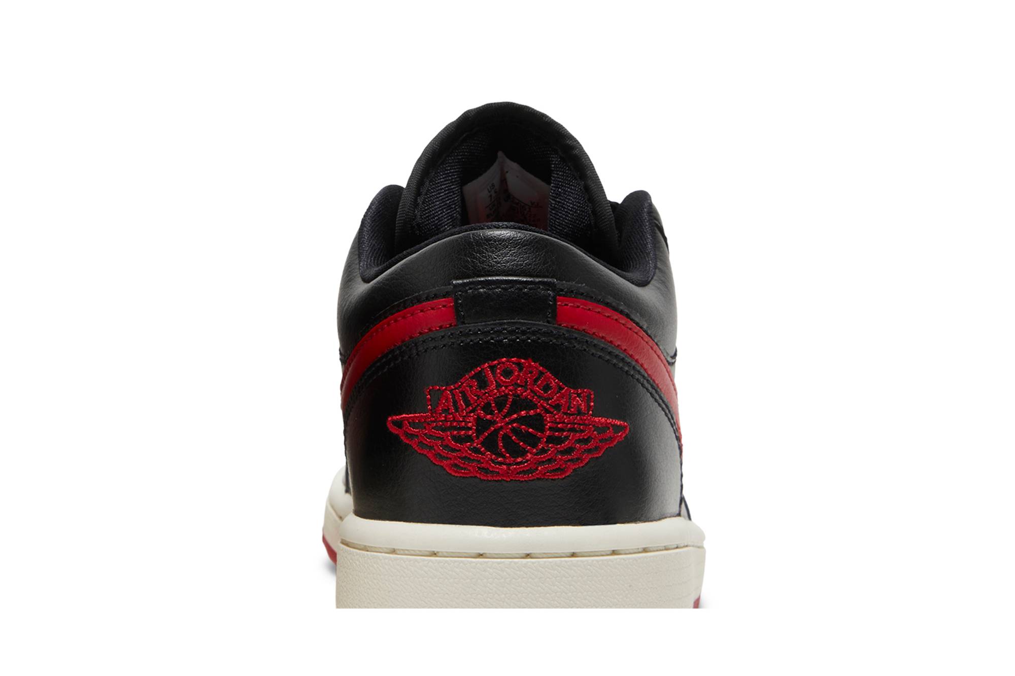 (Women) Air Jordan 1 Low Bred Sail DC0774-061 Moroen - Image 7