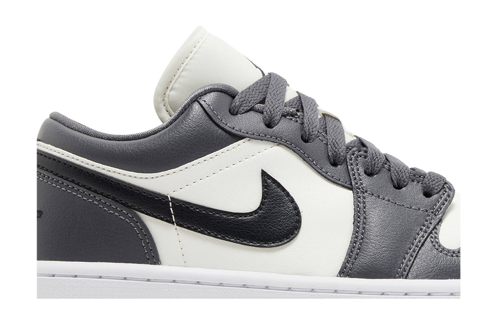 (Women) Air Jordan 1 Low Dark Grey DC0774-102 Moroen - Image 9