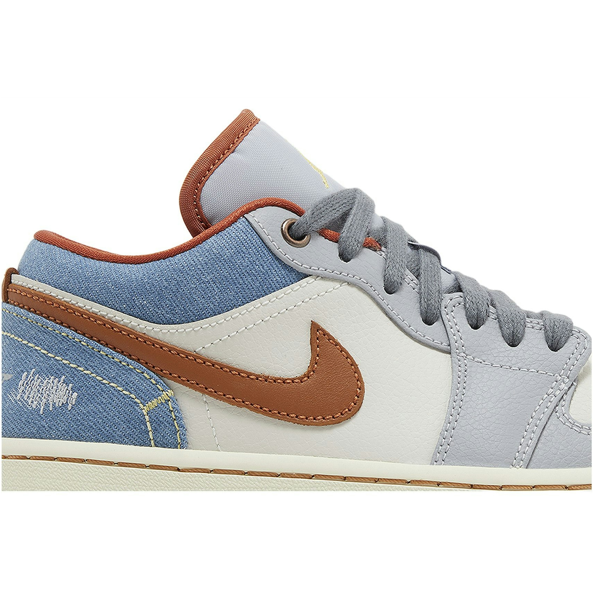(Women) Air Jordan 1 Low Phantom Denim FZ5045-091 Moroen - Image 2