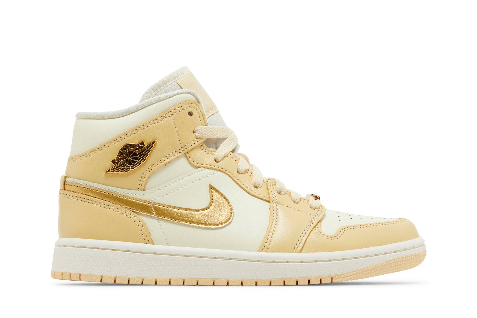 (W) Air Jordan 1 Mid 'Pale Vanilla Gold' FB9892-200 Gloiber
