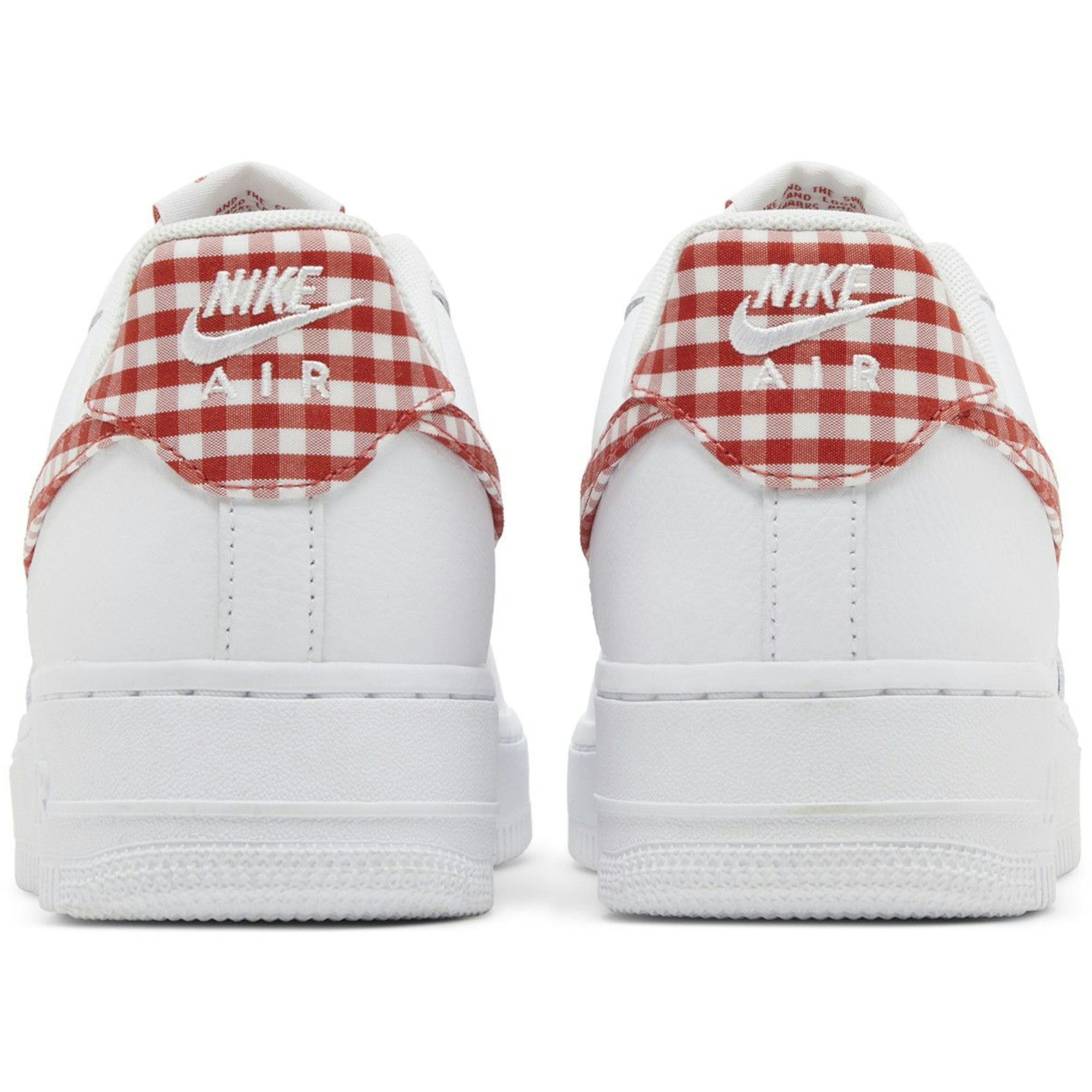 (Women) Nike Air Force 1 07 Essential Mystic Red Gingham DZ2784-101 Moroen - Image 6
