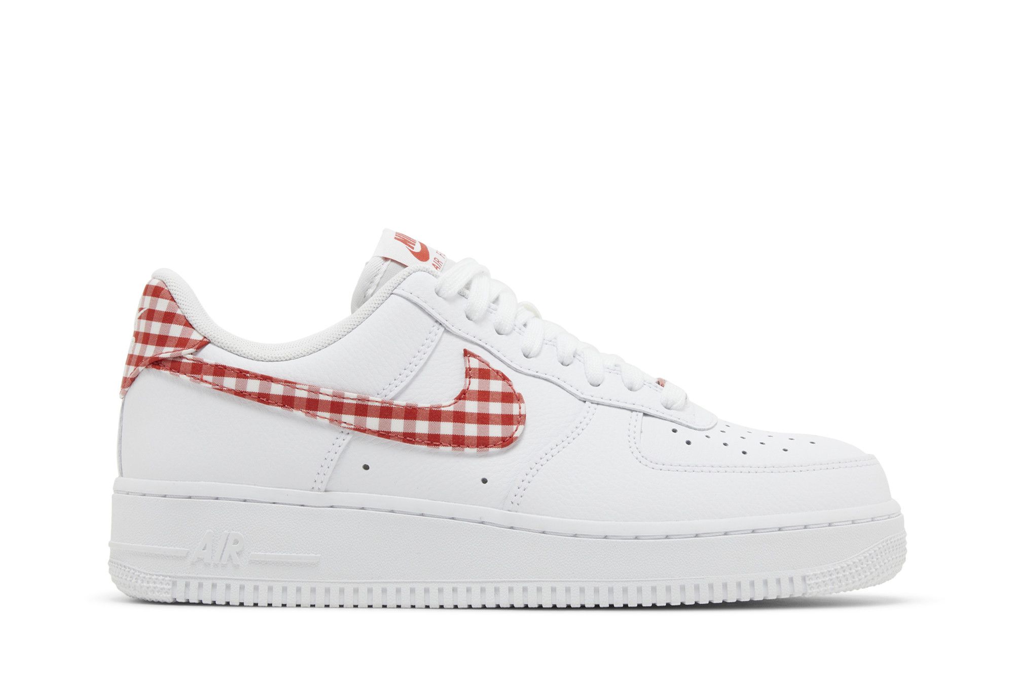 (W) Nike Air Force 1 07 Essential Mystic Red Gingham DZ2784-101 Simpleartly Store