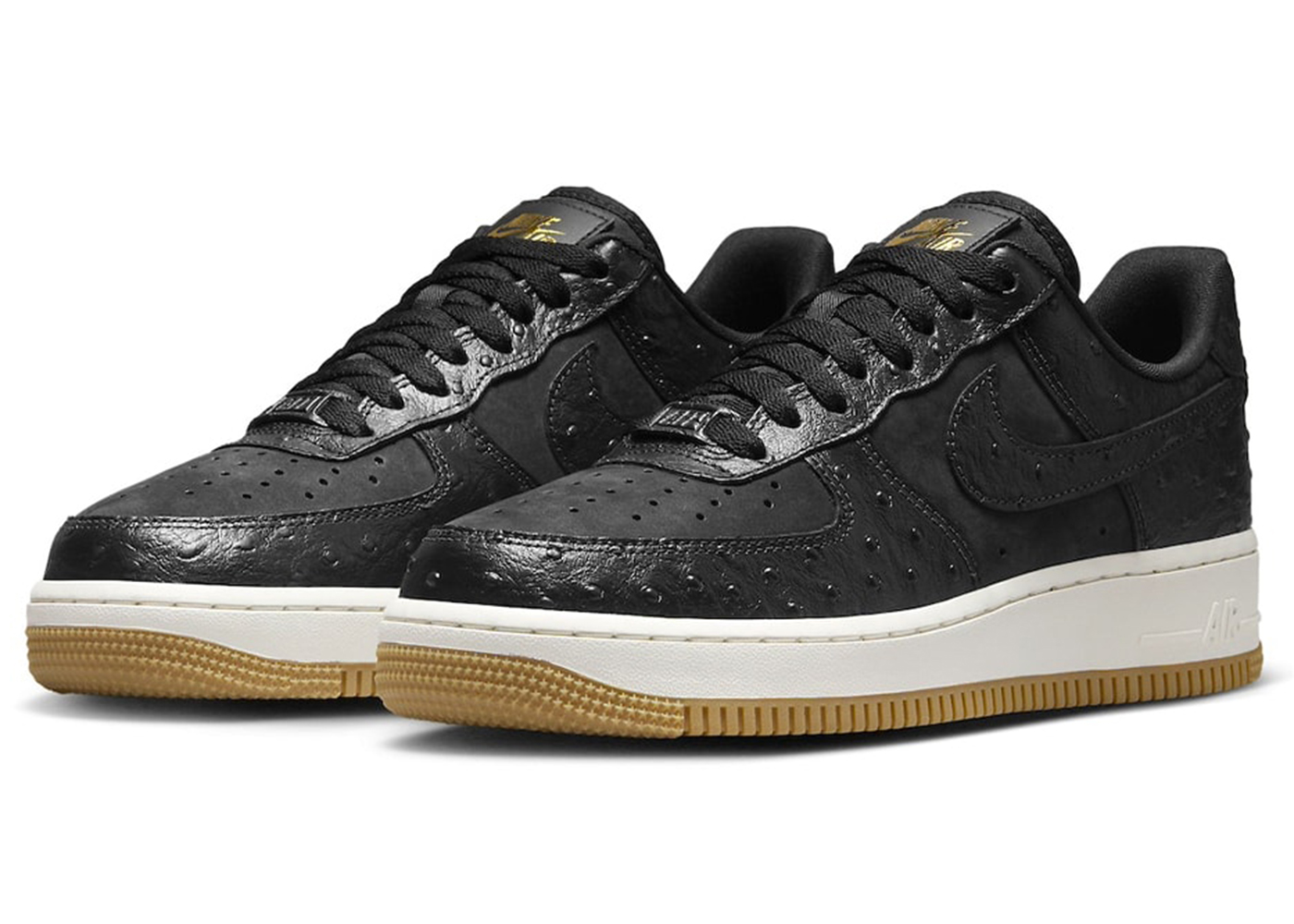 (W) Nike Air Force 1 '07 LX 'Black Ostrich' DZ2708-002 Simpleartly Store