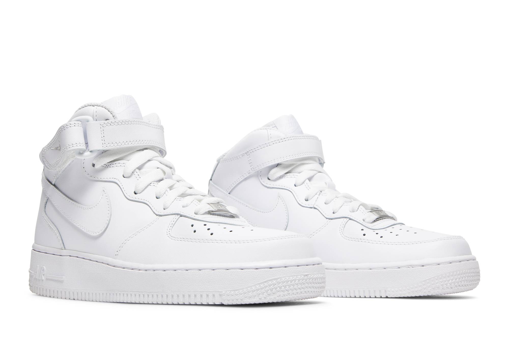 (Women) Nike Air Force 1 07 Mid Triple White DD9625-100 Moroen - Image 8