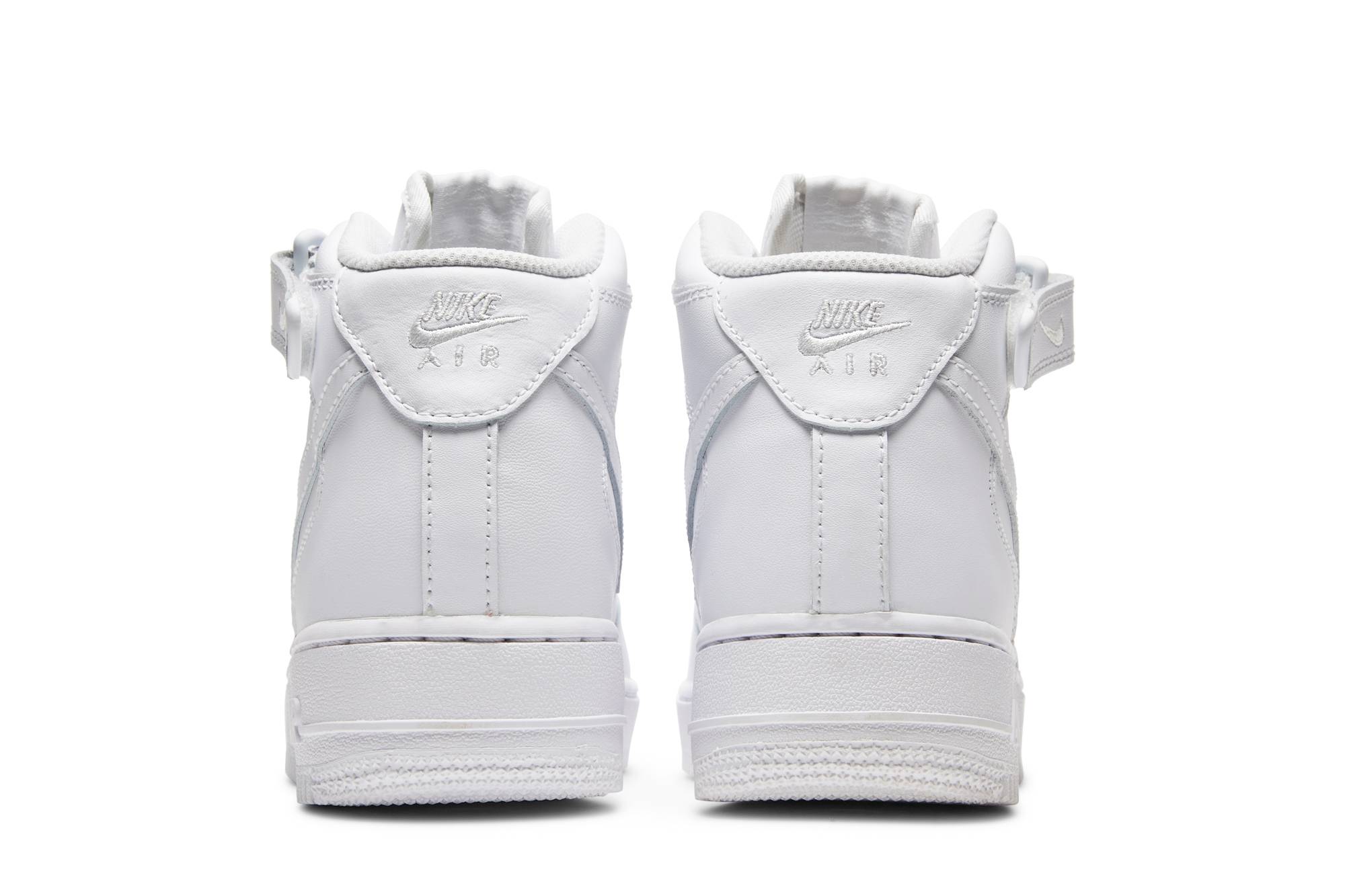 (Women) Nike Air Force 1 07 Mid Triple White DD9625-100 Moroen - Image 6