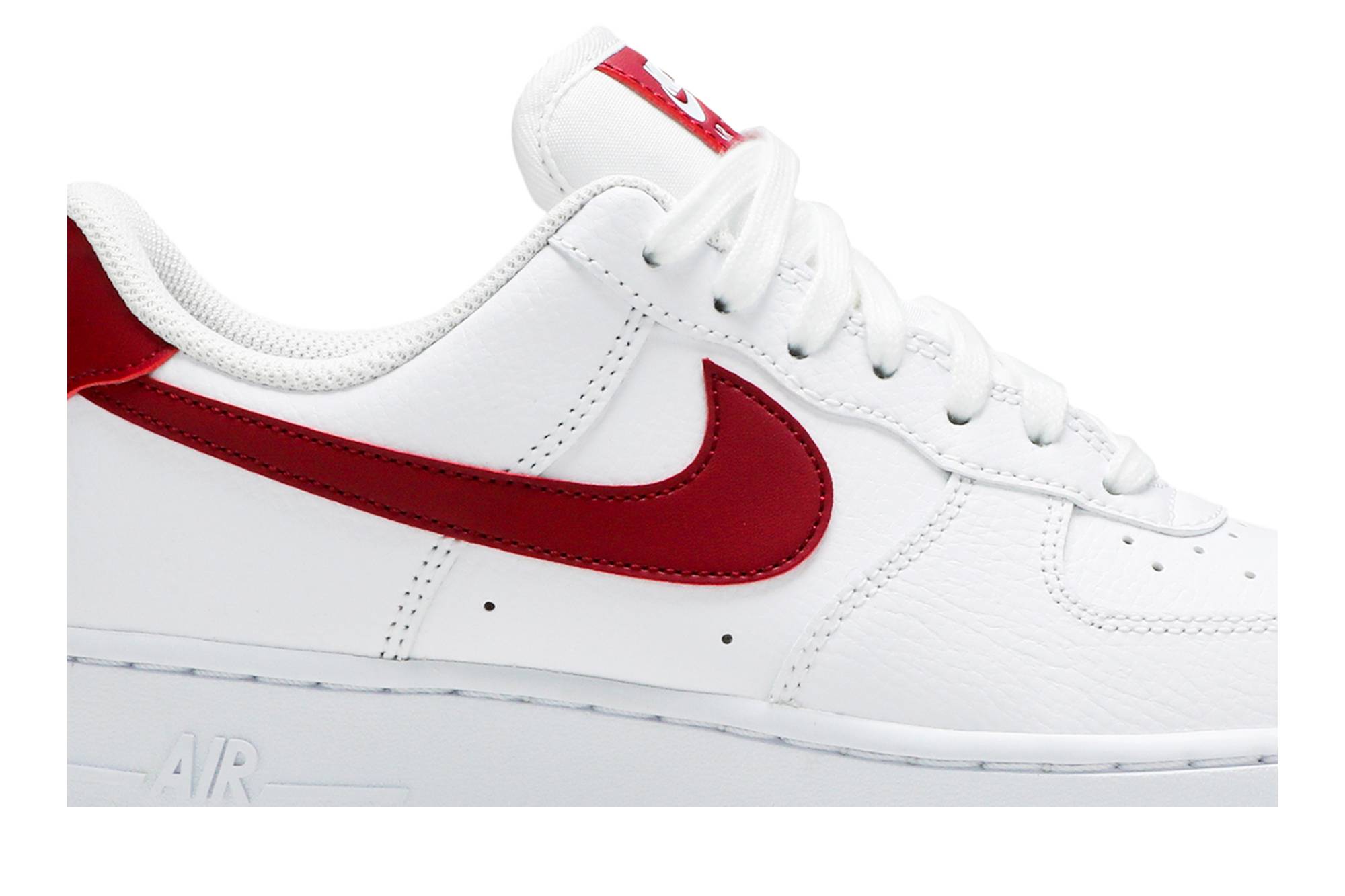 (Women) Nike Air Force 1 07 White Noble Red 315115-154 Moroen - Image 2