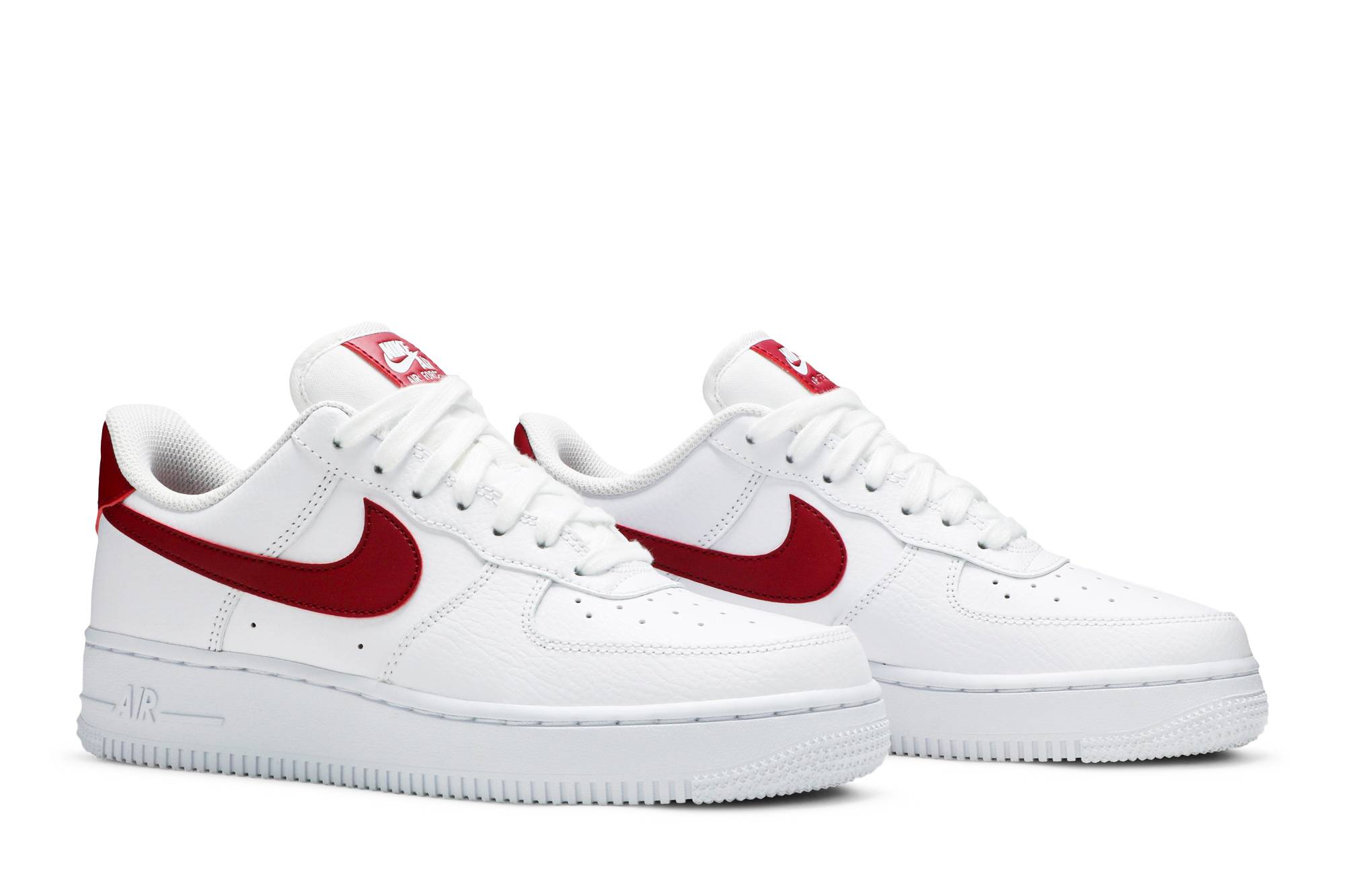 (Women) Nike Air Force 1 07 White Noble Red 315115-154 Moroen - Image 8