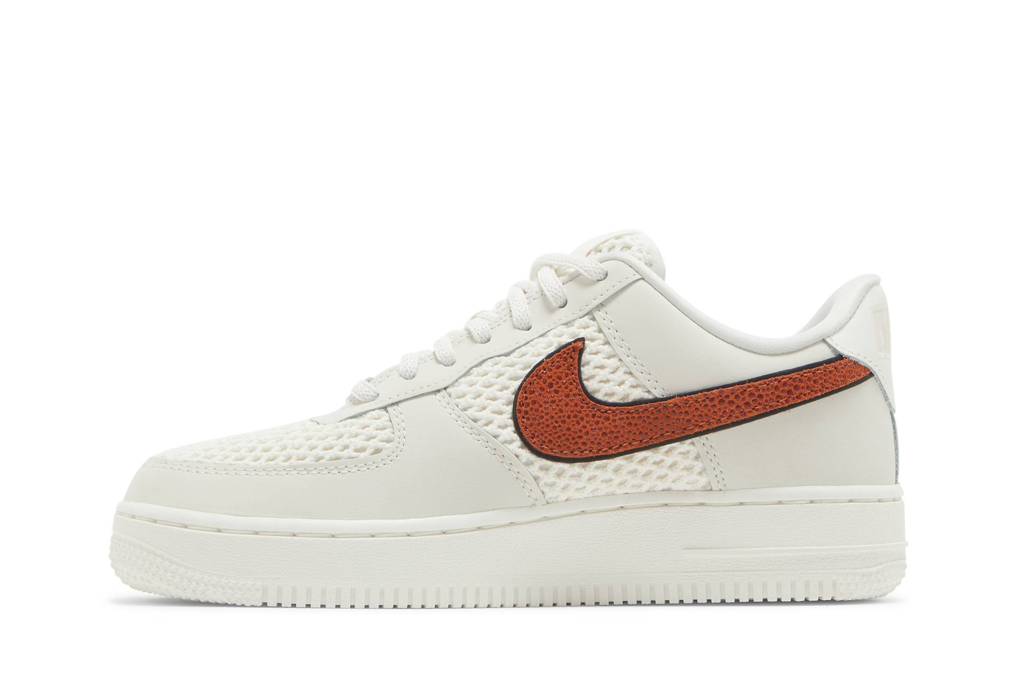 (Women) Nike Air Force 1 Basketball Leather DZ5228-100 Moroen - Image 3