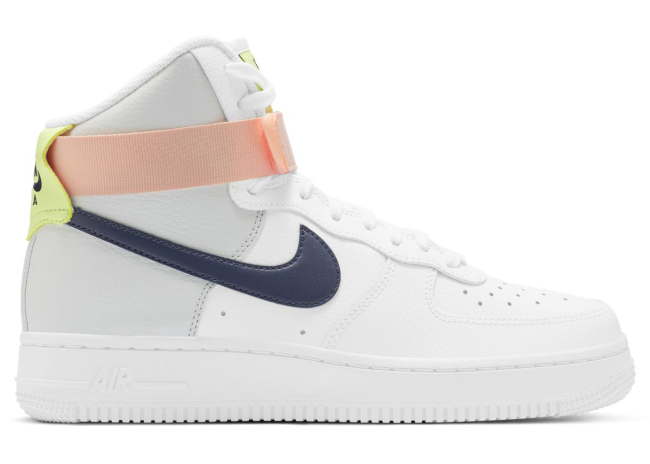 (W) Nike Air Force 1 High White Midnight Navy 334031-117 Simpleartly Store