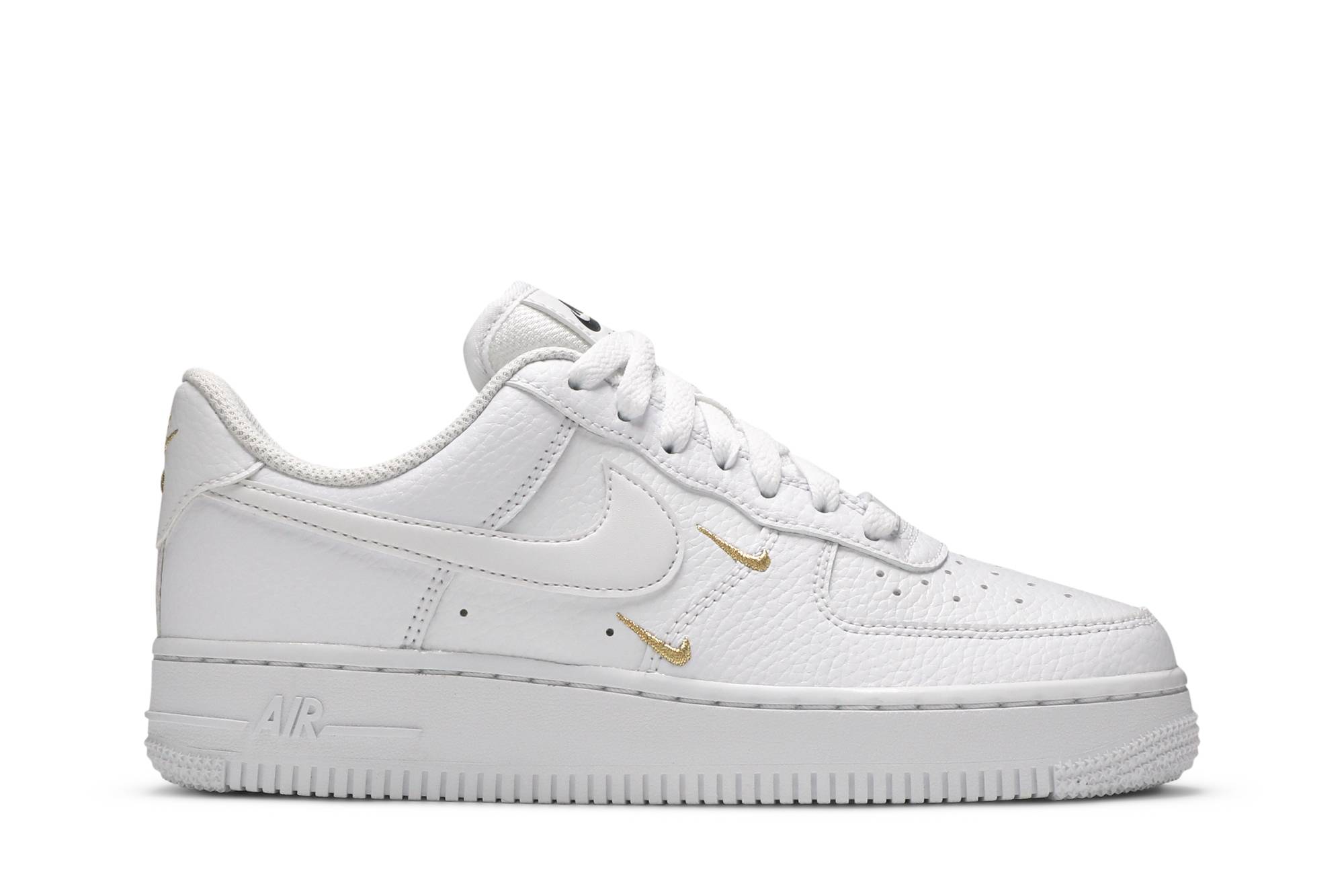 (W) Nike Air Force 1 Low 07 Essential White Metallic Gold CT1989-100 Simpleartly Store