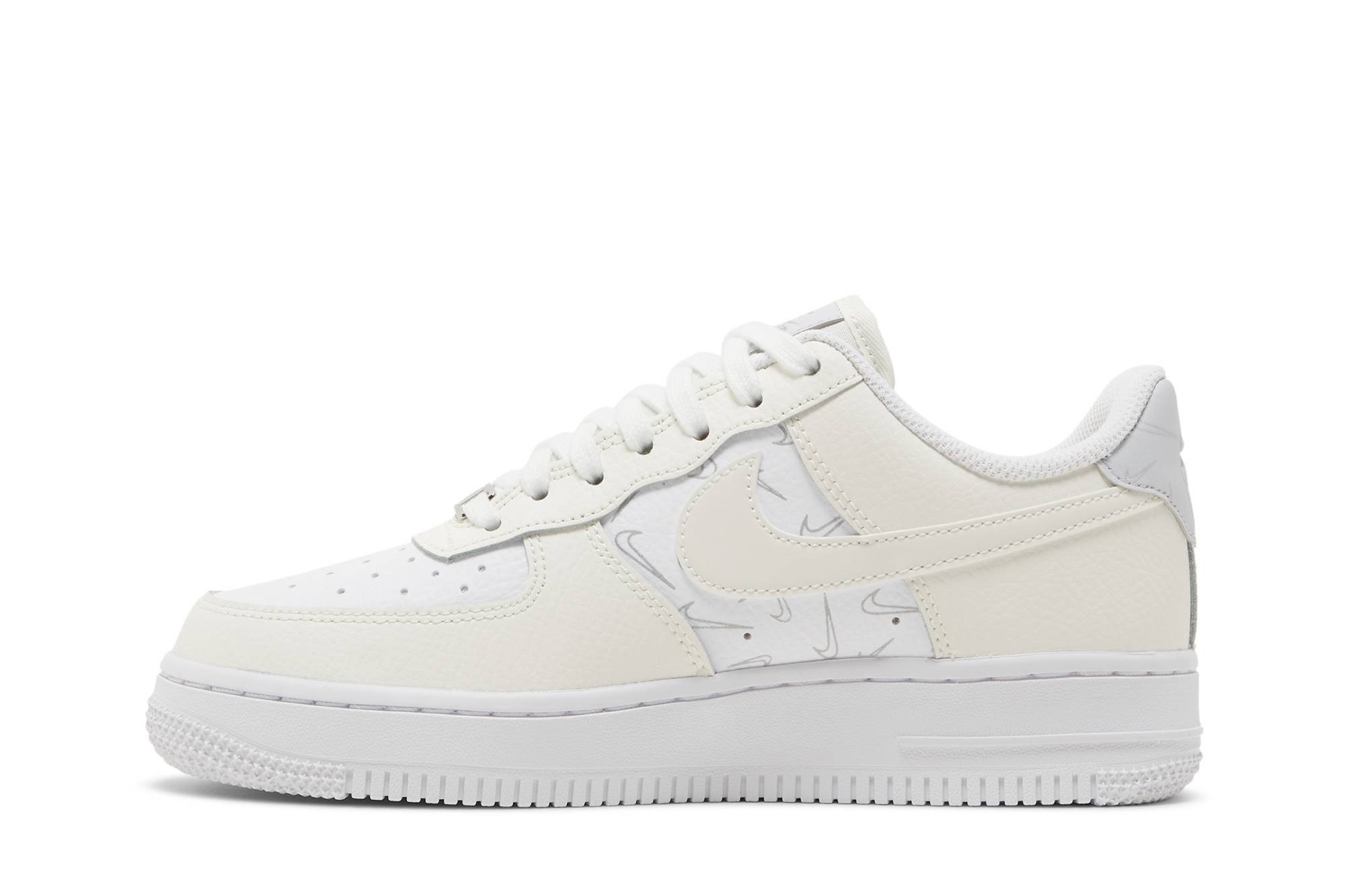(Women) Nike Air Force 1 Low 'White Sail Grey' DR7857-100 - Image 3