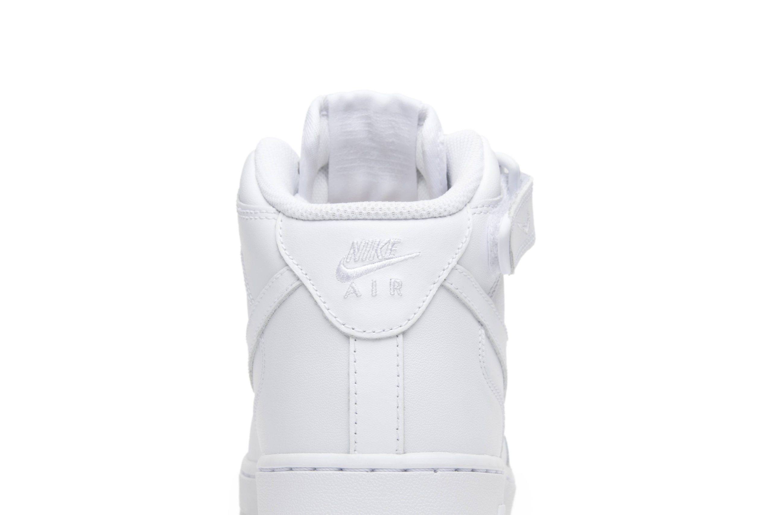 (Women) Nike Air Force 1 Mid 07 Leather 'Triple White' 366731-100 - Image 7