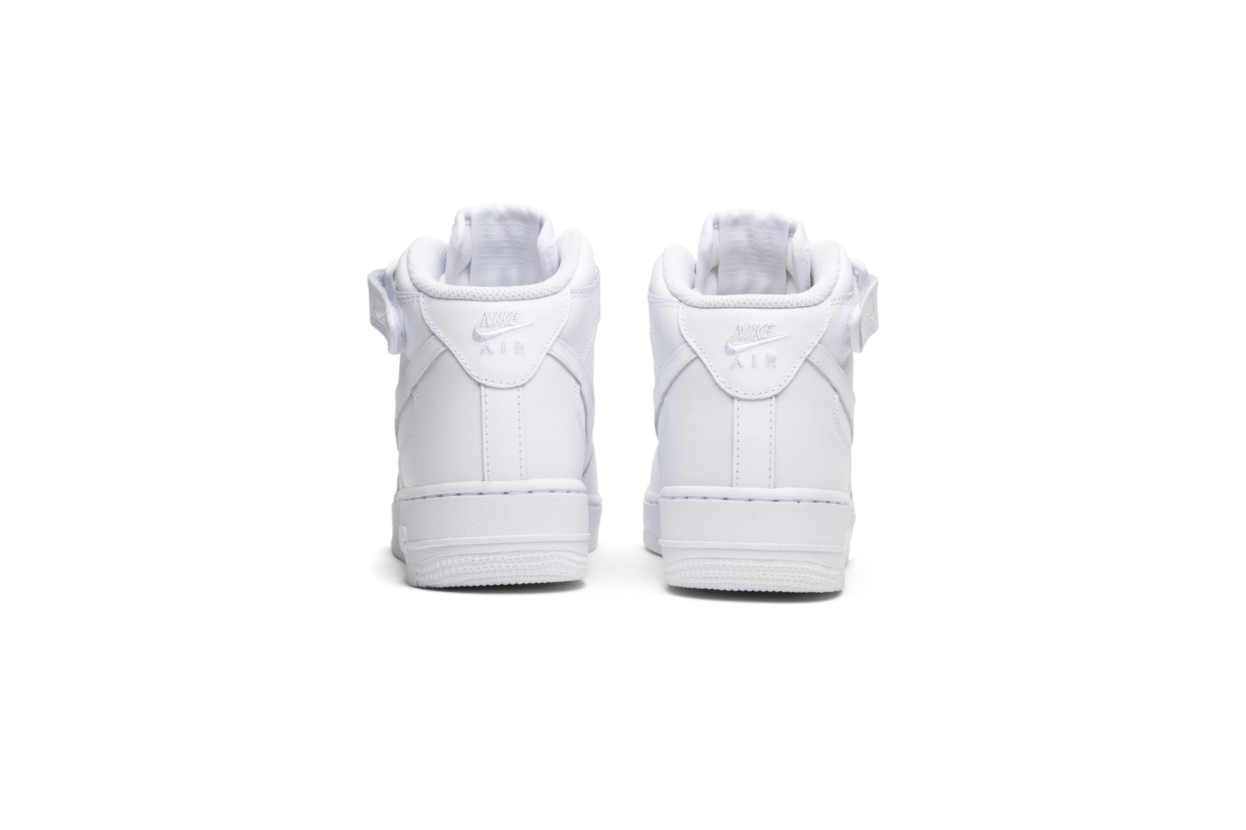 (Women) Nike Air Force 1 Mid 07 Leather 'Triple White' 366731-100 - Image 6
