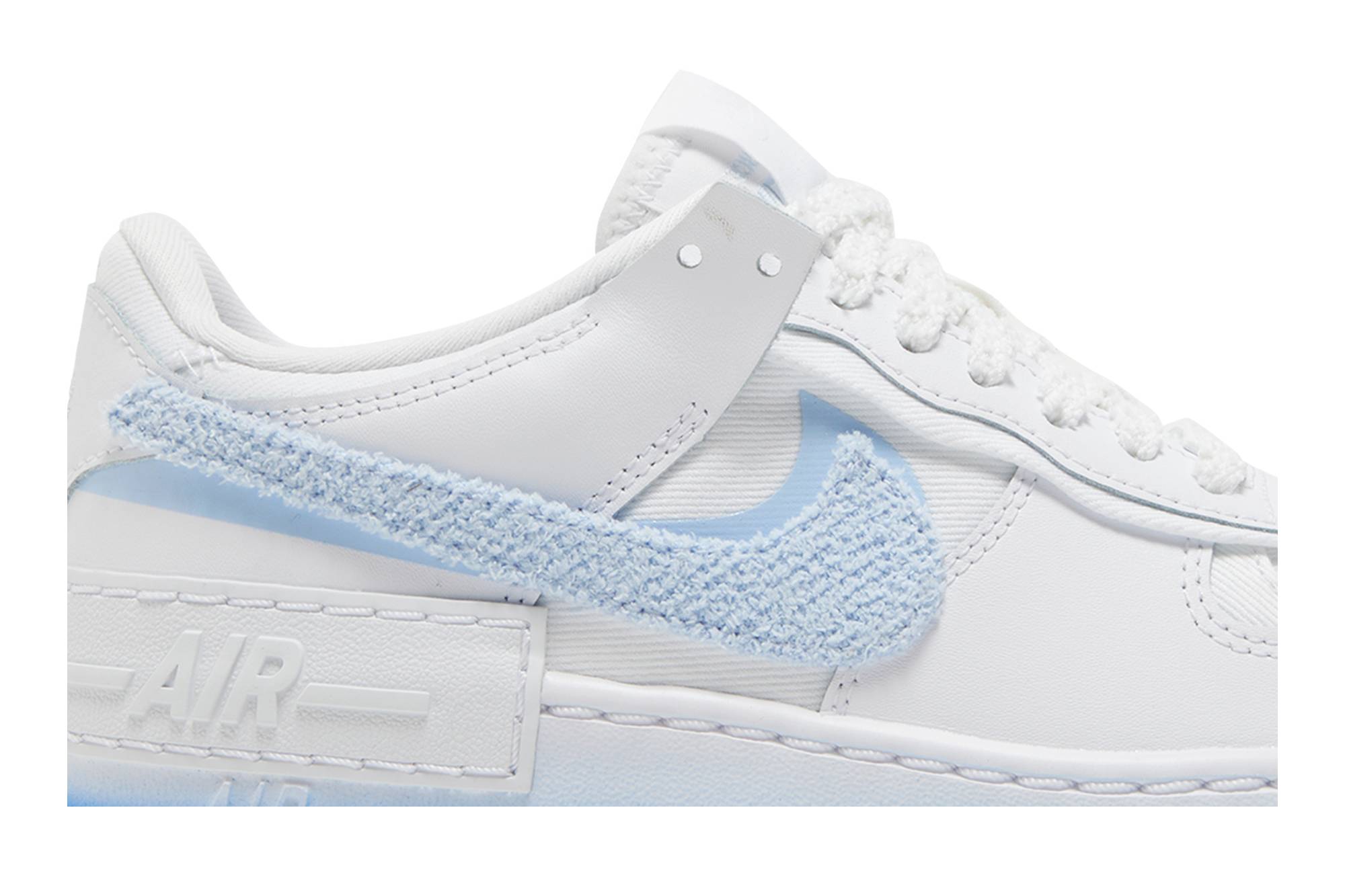 (Women) Nike Air Force 1 Shadow 'Chenille Swoosh - Blue Tint' FJ4567-100 - Image 9