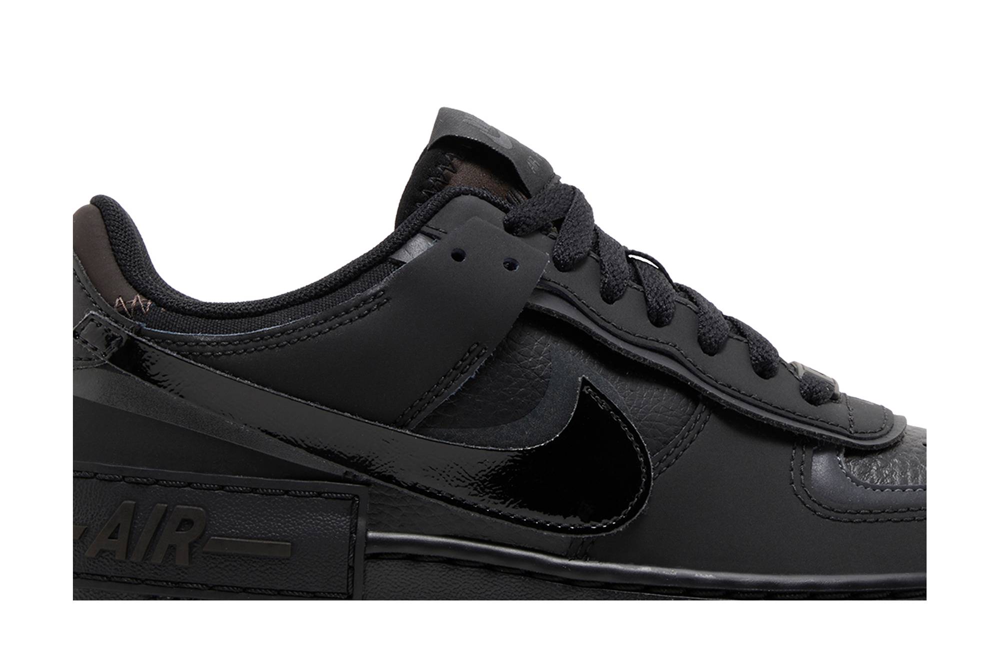 (Women) Nike Air Force 1 Shadow 'Triple Black' FB7582-001 - Image 2