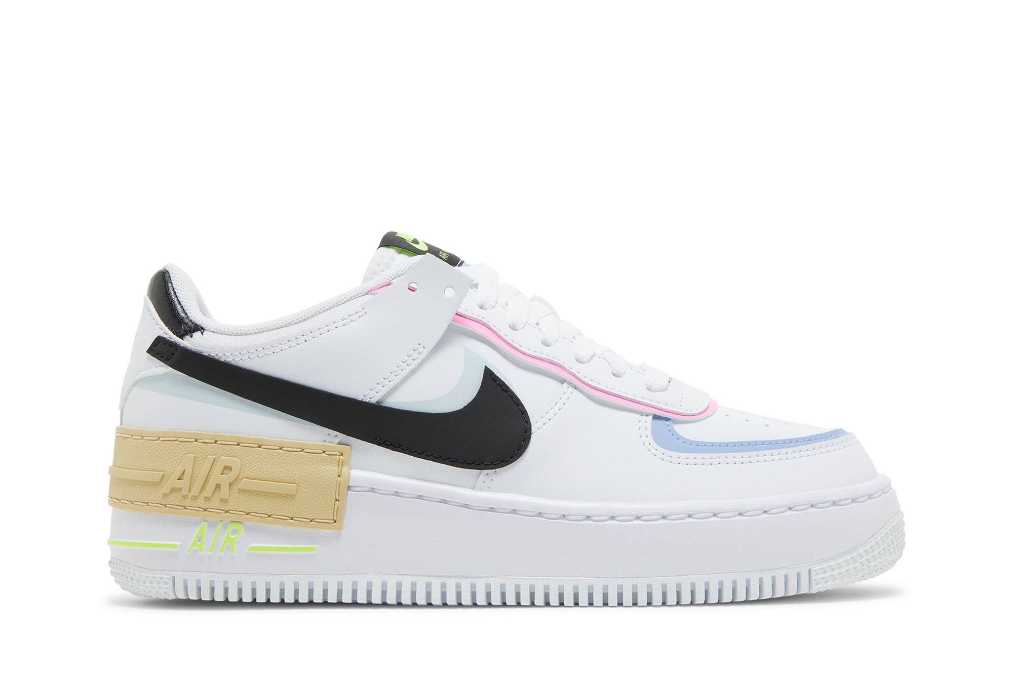 (Women) Nike Air Force 1 Shadow 'White Black Pastel' FJ0735-100