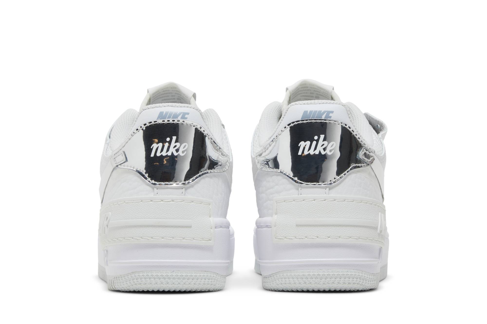 (Women) Nike Air Force 1 Shadow White Metallic Silver DQ0837-100 Moroen - Image 13