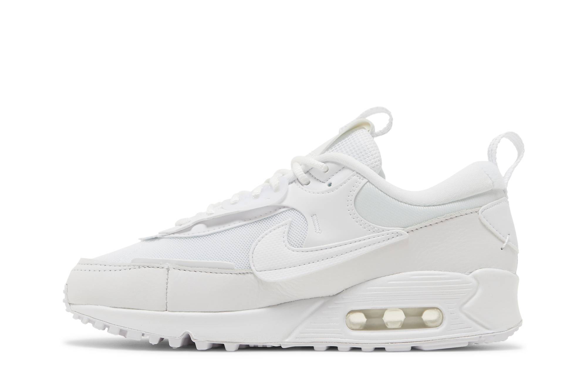 (Women) Nike Air Max 90 Scrap 'Triple White' DM9922-101 - Image 3