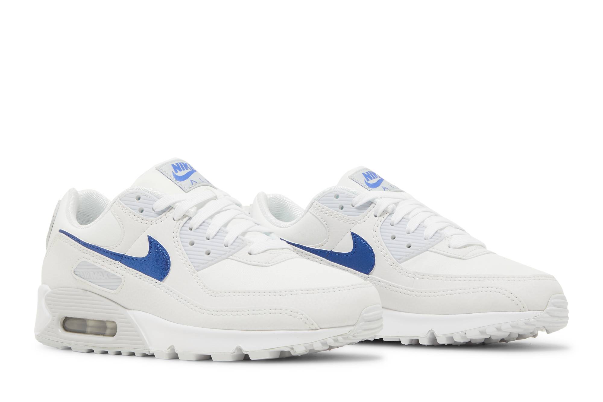 (Women) Nike Air Max 90 'White Metallic Blue' DX0115-100 - Image 8