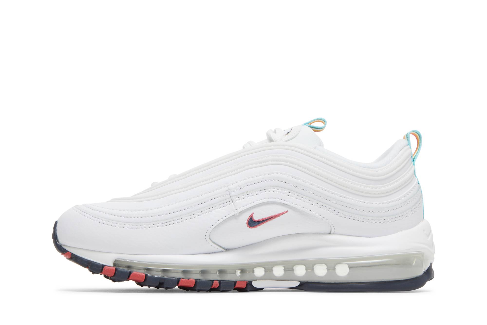 (Women) Nike Air Max 97 White Multi Color Pull Tabs DH1592-100 Moroen - Image 3