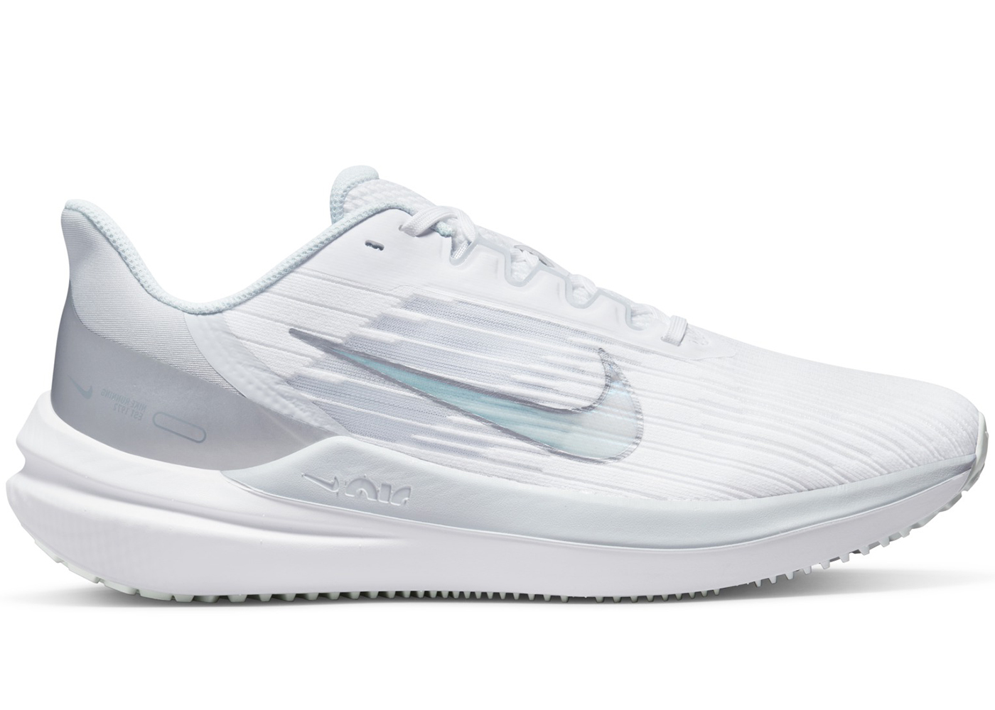 (W) Nike Air Winflo 9 'White Metallic Silver' DD8686-100 Simpleartly Store