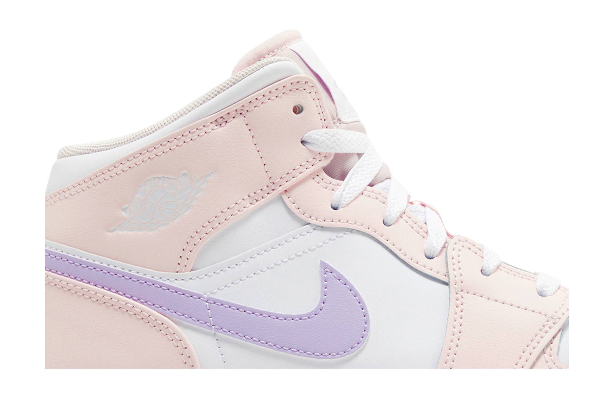 (Youth) Air Jordan 1 Mid Pink Wash FD8780-601 Moroen - Image 2