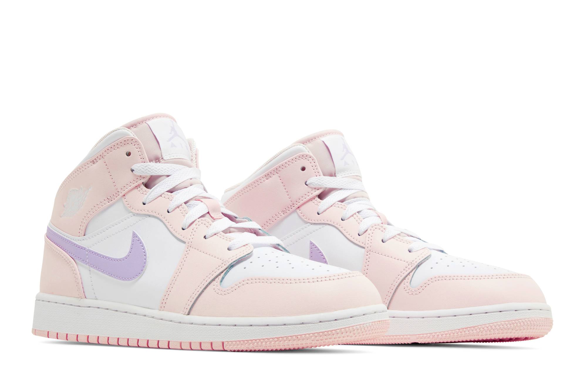 (Youth) Air Jordan 1 Mid Pink Wash FD8780-601 Moroen - Image 8
