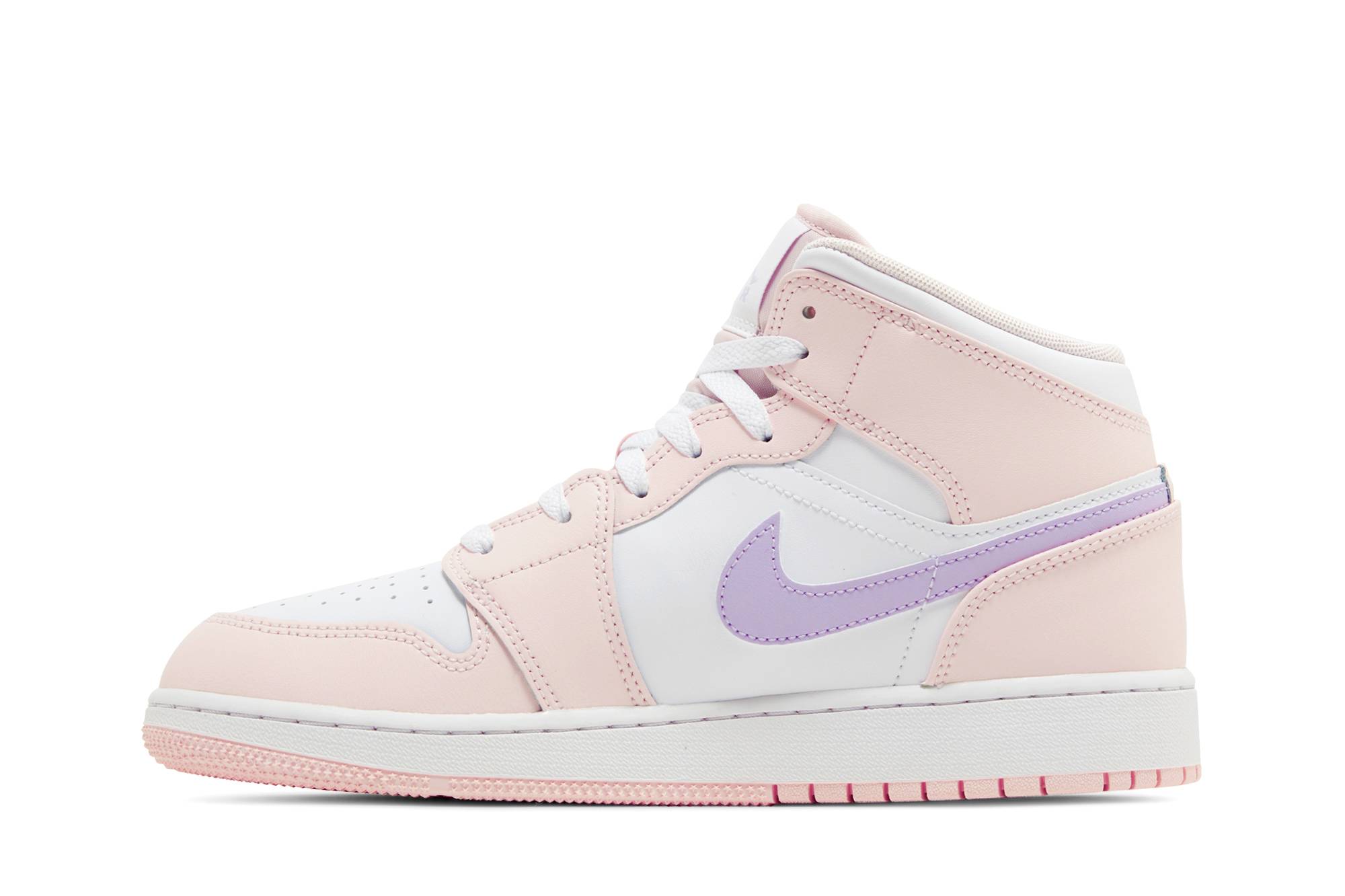(Youth) Air Jordan 1 Mid Pink Wash FD8780-601 Moroen - Image 3