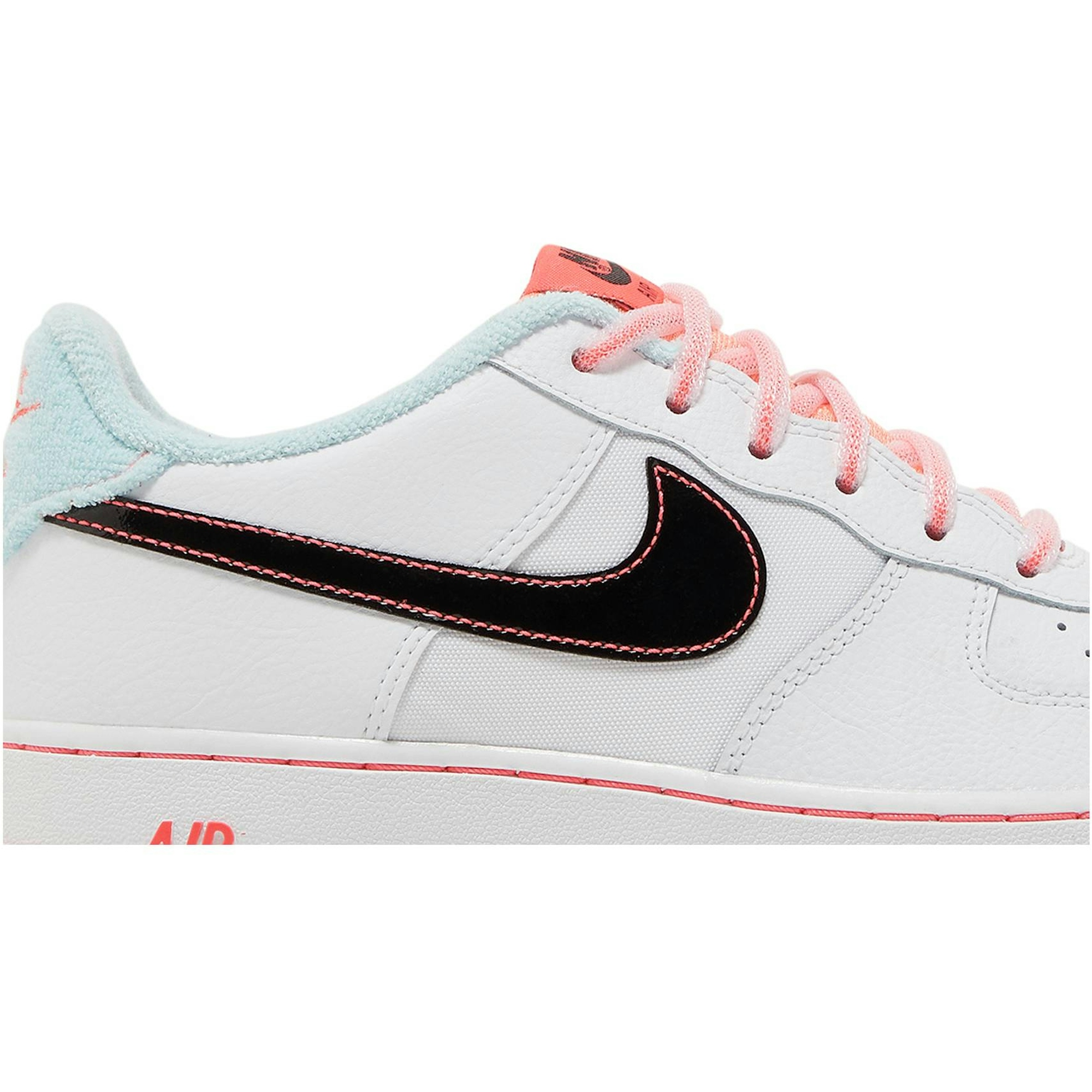 (Youth) Nike Air Force 1 07 LV8 GS White Atomic Pink DD7709-100 Moroen - Image 2
