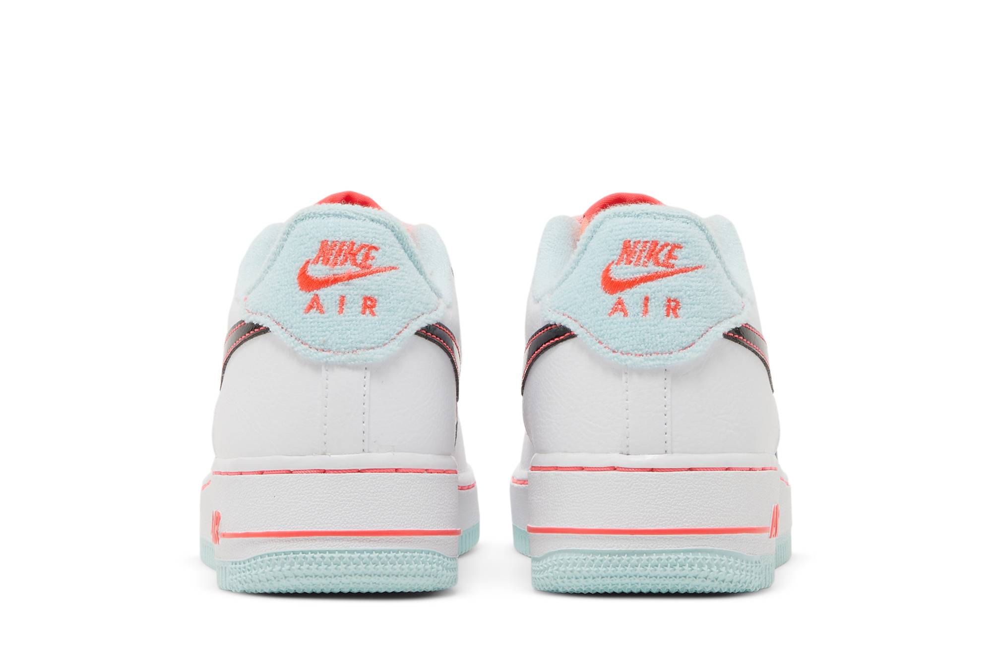 (Youth) Nike Air Force 1 07 LV8 GS White Atomic Pink DD7709-100 Moroen - Image 13
