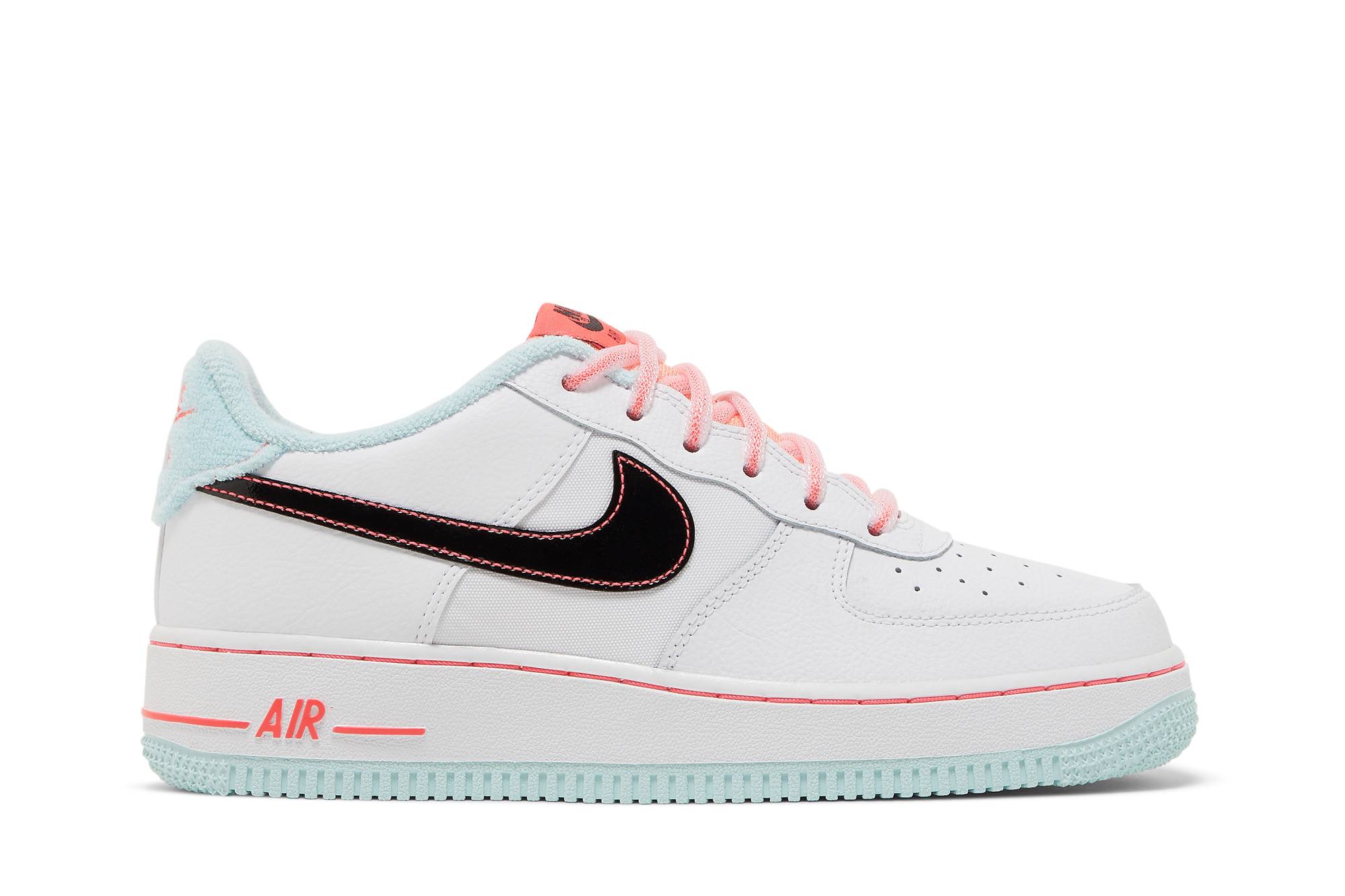 (Youth) Nike Air Force 1 07 LV8 GS White Atomic Pink DD7709-100 Moroen