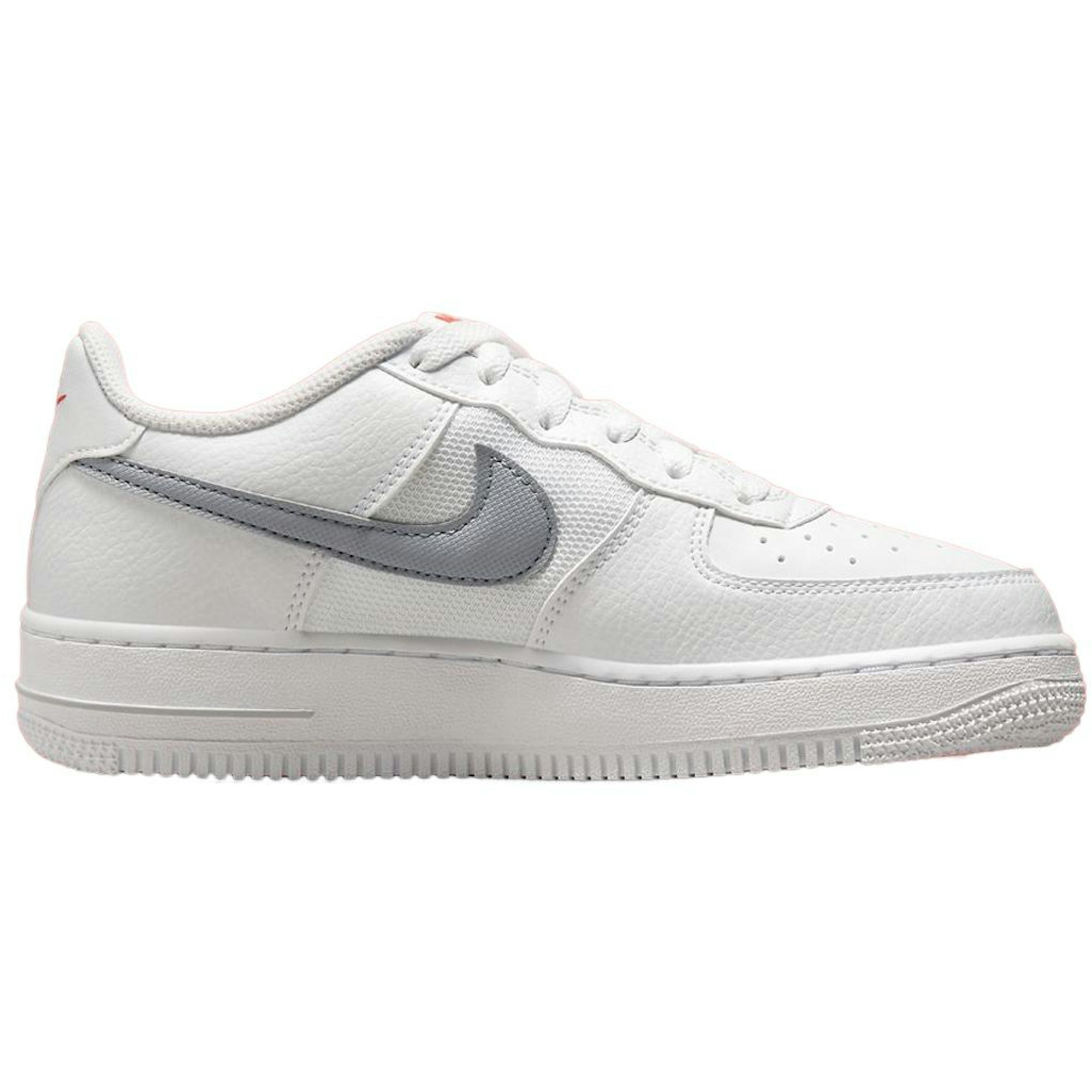 (Youth) Nike Air Force 1 Low White Grey Red FD9772-100 Moroen - Image 2
