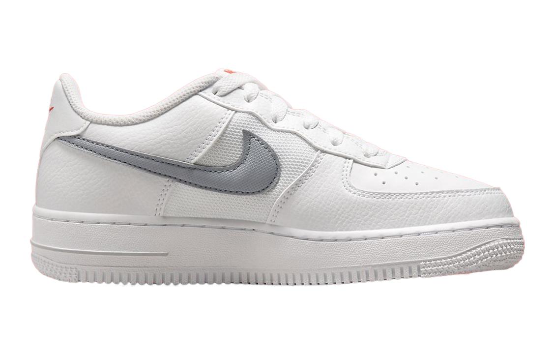 (Youth) Nike Air Force 1 Low White Grey Red FD9772-100 Moroen - Image 7